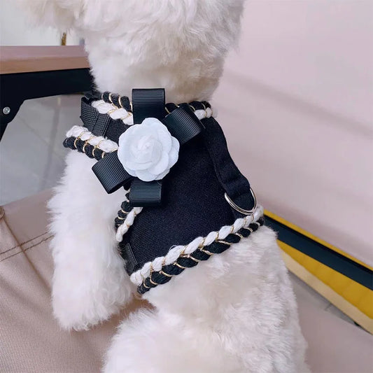 ペットリード 小型犬用 胸部と背部比較 テディベア ポメラニアン犬用 ハーネス 子犬用アクセサリー 猫用首輪