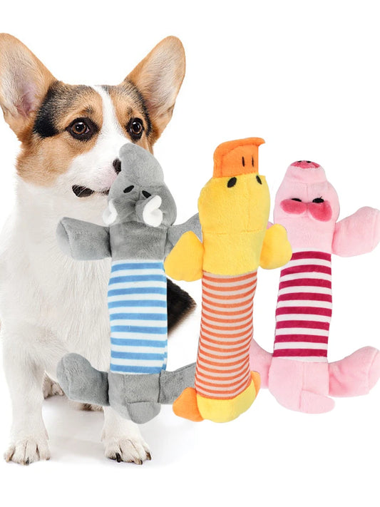 ペット用ぬいぐるみおもちゃ、 squeak サウンド、象、アヒル、豚のぬいぐるみ、犬と猫のための面白いぬいぐるみおもちゃ