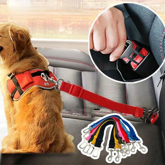 犬用カーシートベルト 安全プロテクター 旅行用ペットアクセサリー 犬用リード 首輪 ブレークアウェイ ソリッド カーハーネス