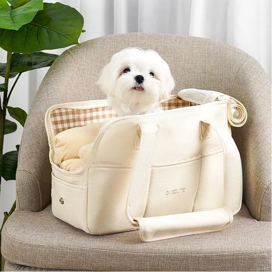 子犬用外出用ポータブルショルダーハンドバッグ ドッグバッグ ペットキャット チワワ ヨークシャー ドッグ用品 小型犬に適したドッグキャリア