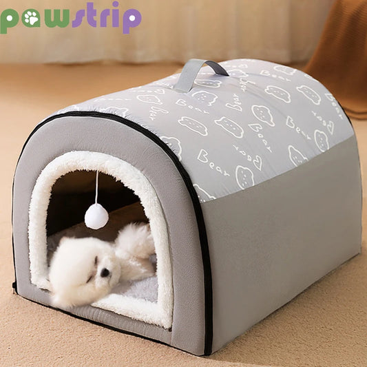 暖かい犬小屋 取り外し可能なペット寝具 小型・中型犬および猫用 ソフトで滑り止めの犬用ケンネル 子犬・子猫用ネスト ペット用品